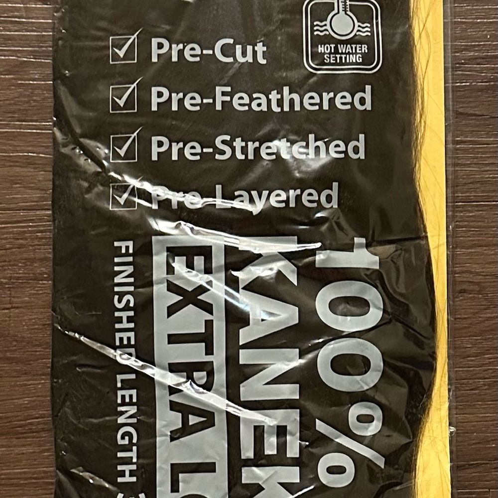 Que Black and Yellow Pre-Stretched Braid
